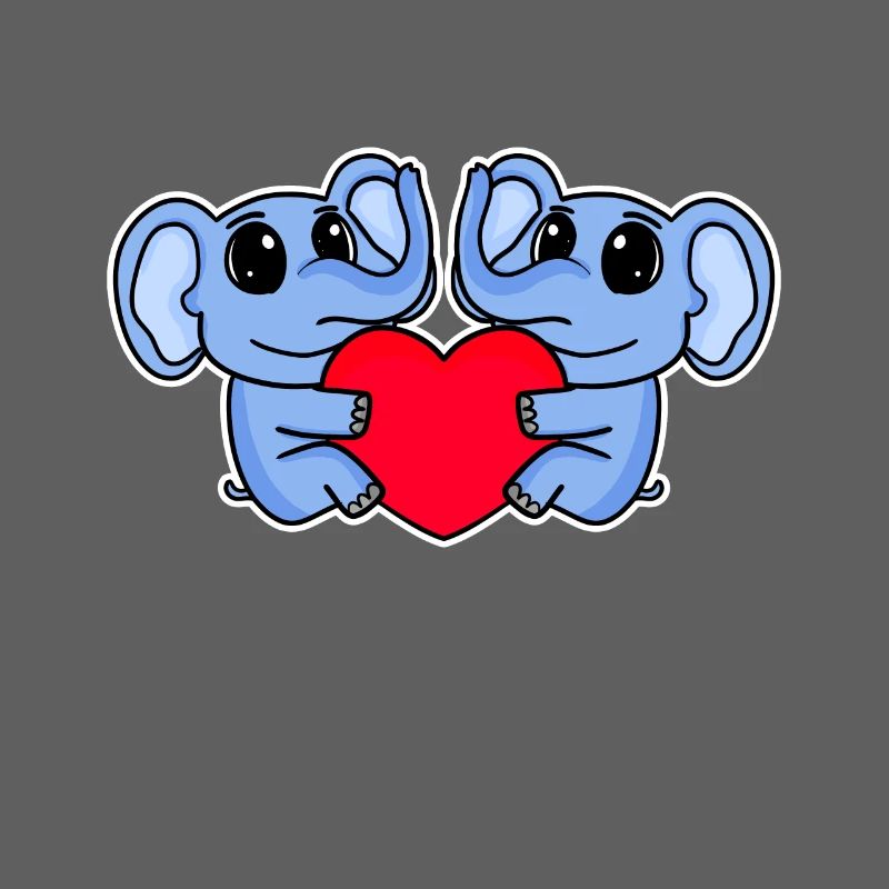 Elefant Herz Liebe Elefanten