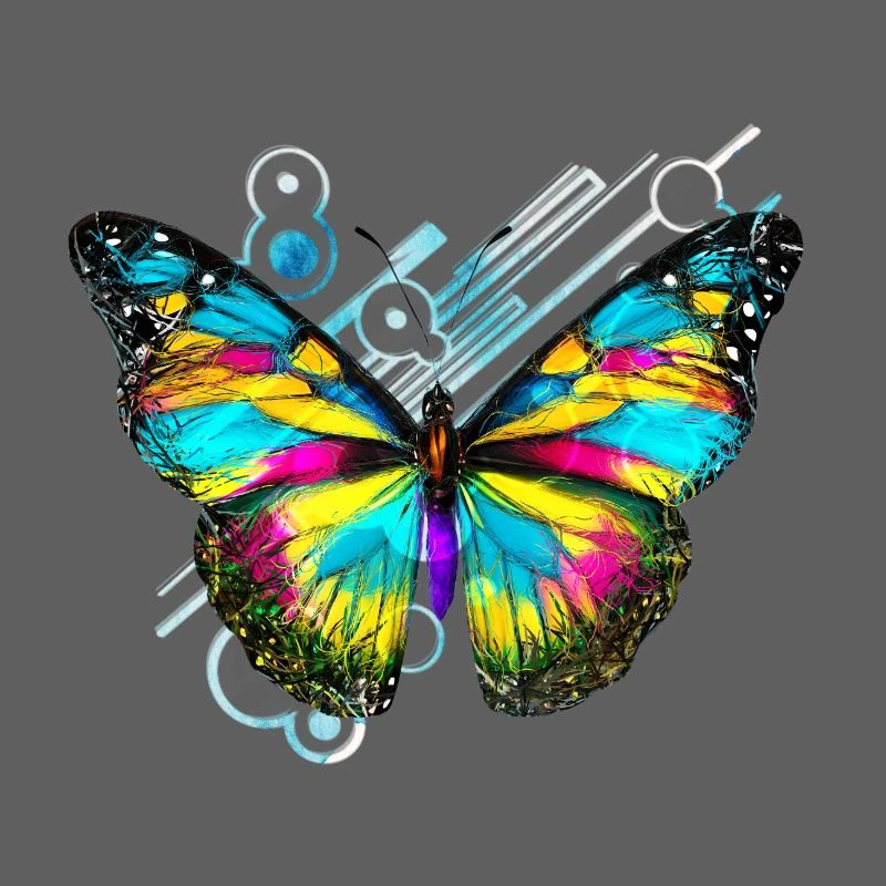 Abstrakter Regenbogenschmetterling