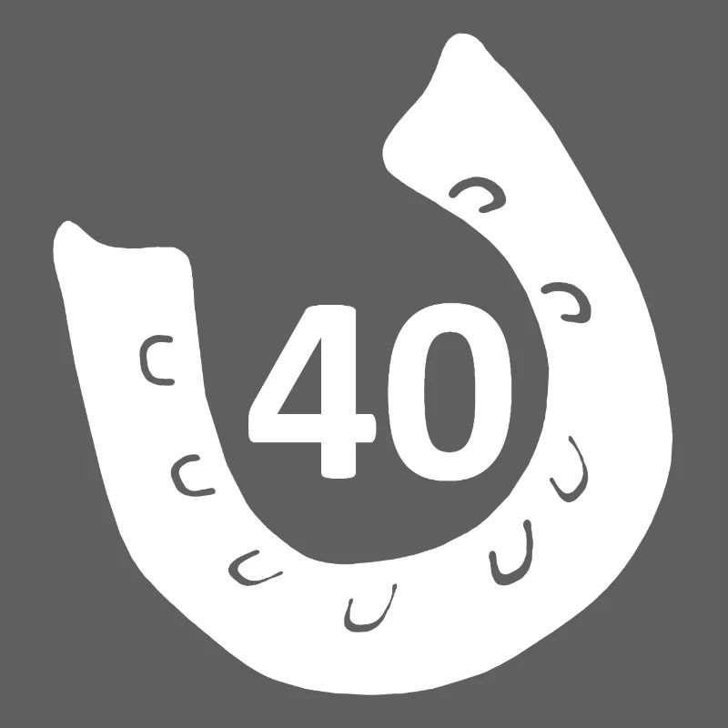 Geburtstags oberteil, 40 Hufeisen