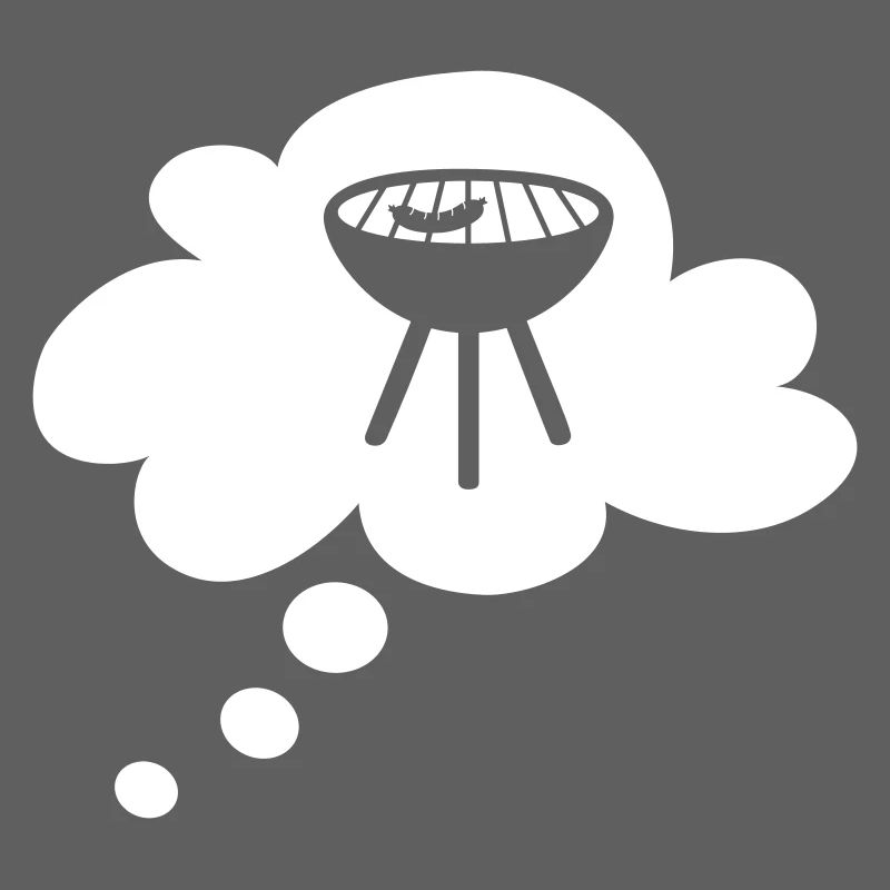 Grill Cloud Thought Bubble Grilling Barbecue Party Fan Fun