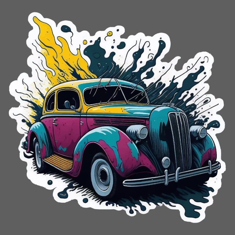 Farbiger Oldtimer Spritzer