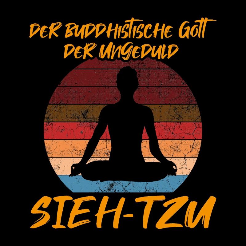 Gott der Ungeduld lustiger Spruch retro