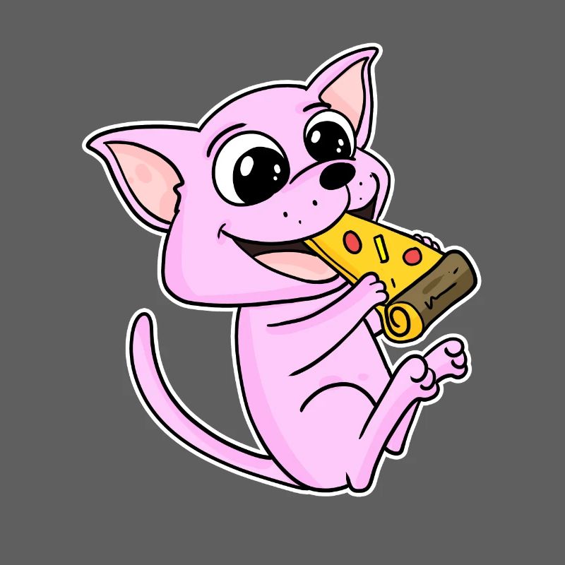 Pizza au chat Sphynx
