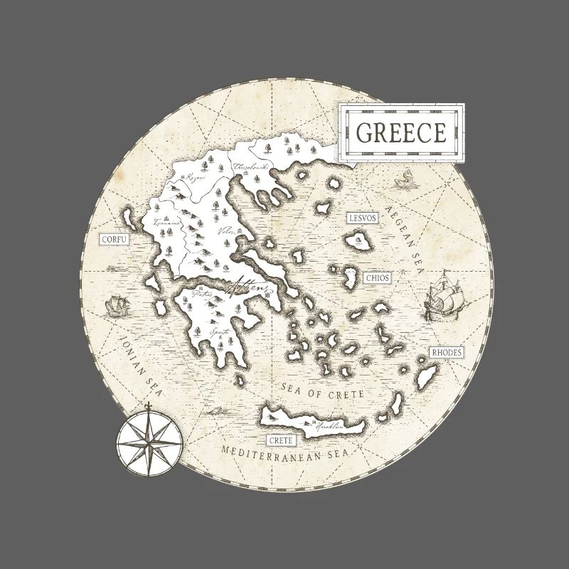 Carte Vintage de la Grèce