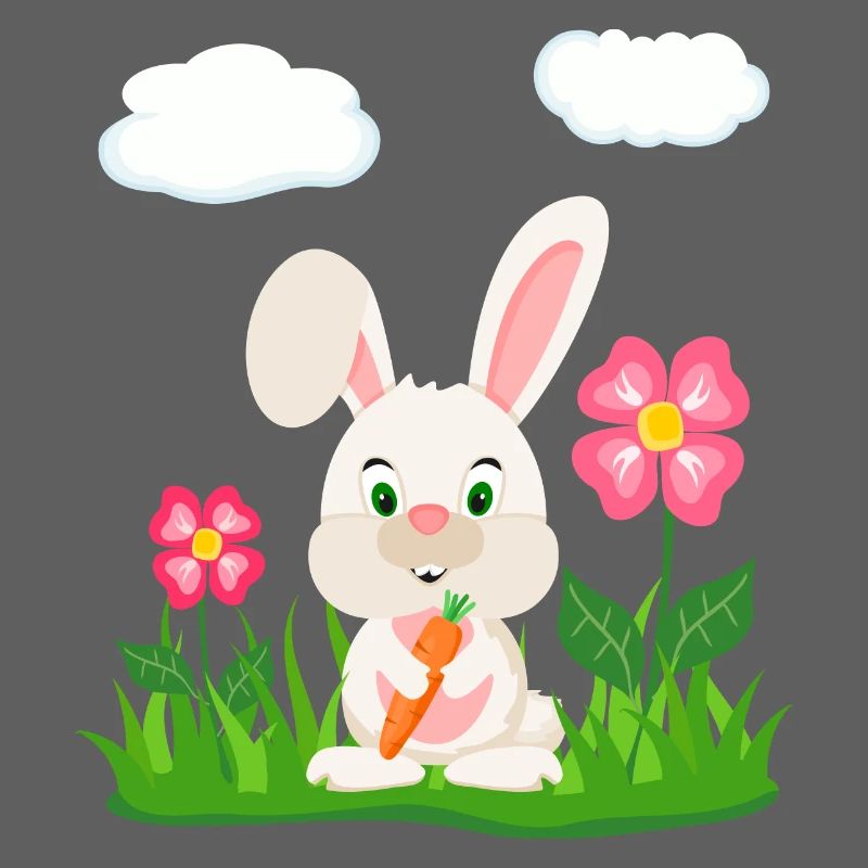 Cute Rabbit with Carrot Bunny Bunny Easter Bunny