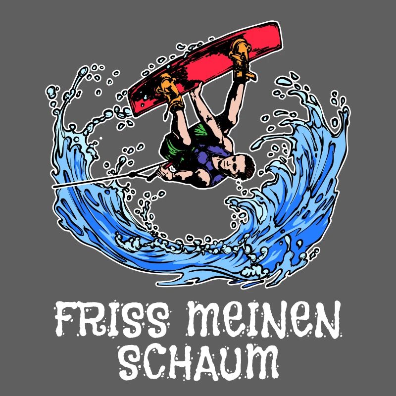 Kitesurfer Surfing Statement Wakeboard Stunt Welle
