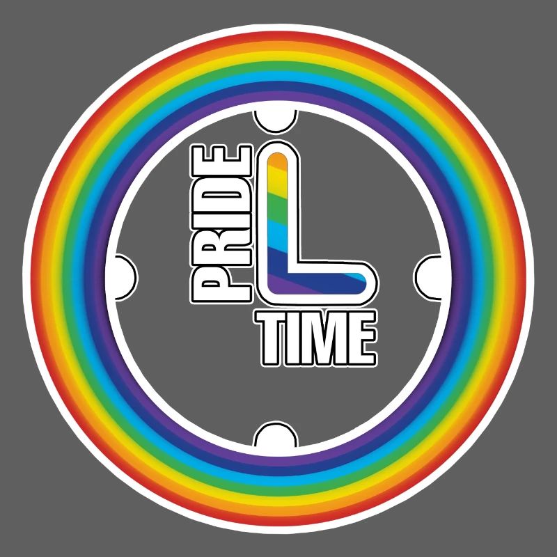 Rainbow Pride Ring Clock