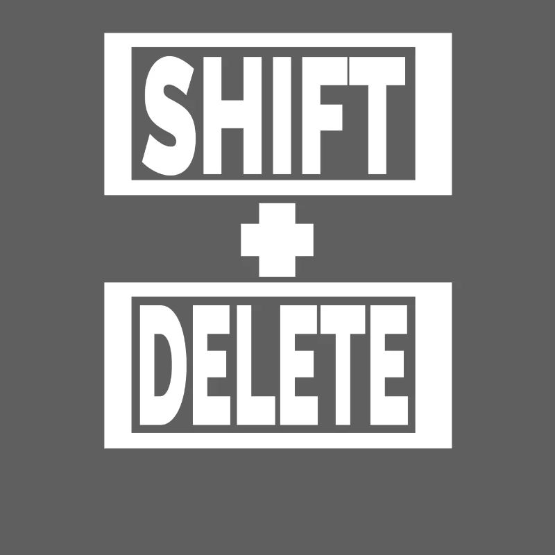 SHIFT+DELETE keyboard lifestyle
