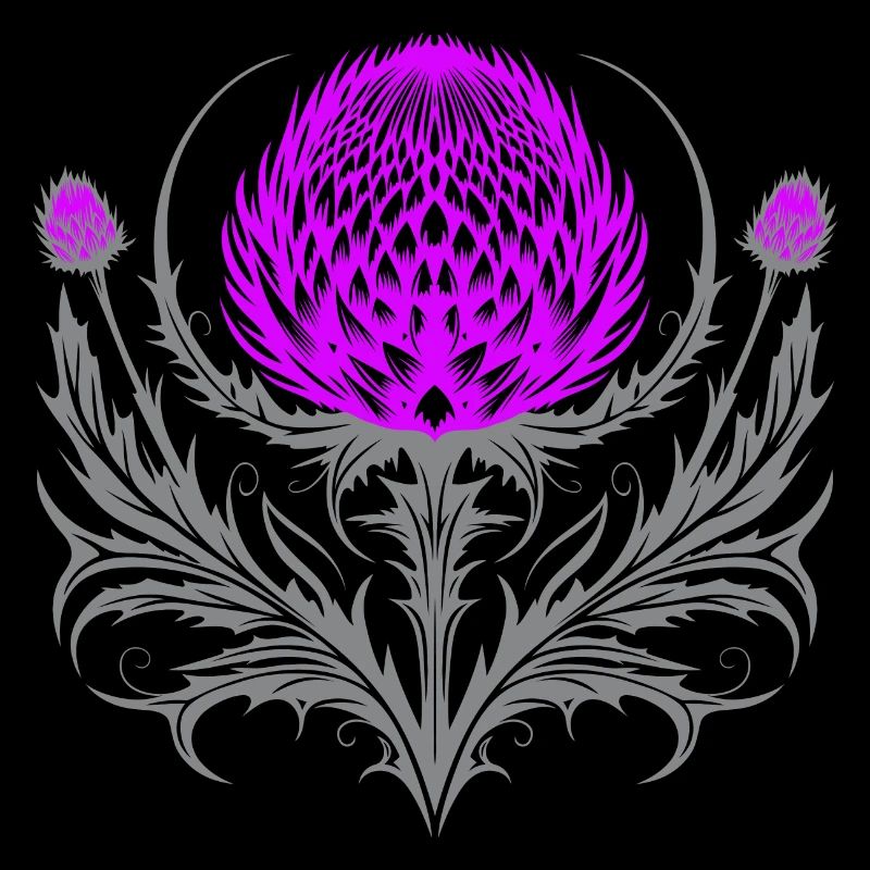 Distel Tattoo Scottish Thistle Botanical Art