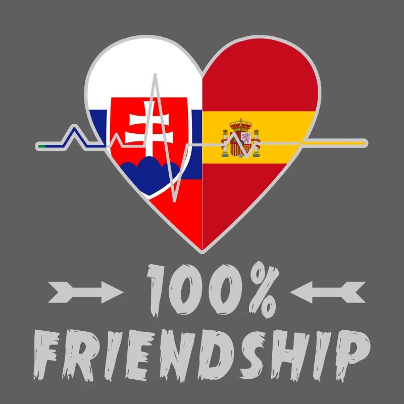 Slowakei und Spanien 100% Freundschaft