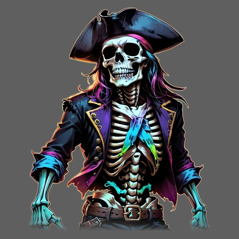 Pirate Skeleton Illustration