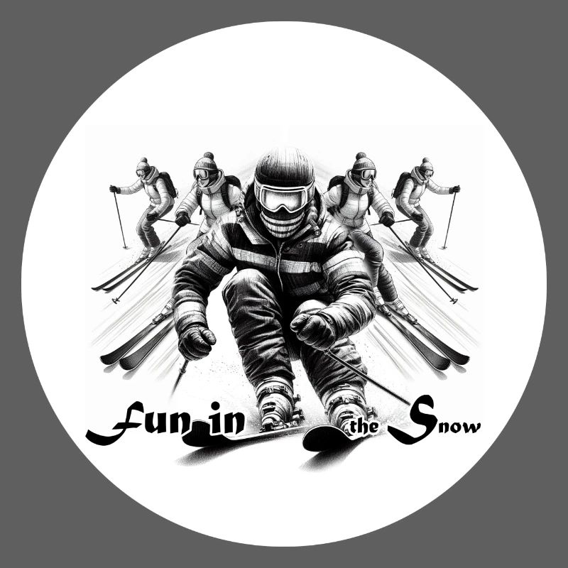 S’amuser dans la neige : une scène de skieur dynamique