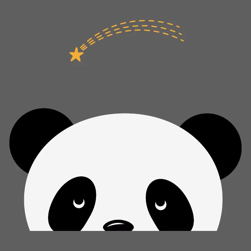 Träumender Panda mit Sternschnuppe