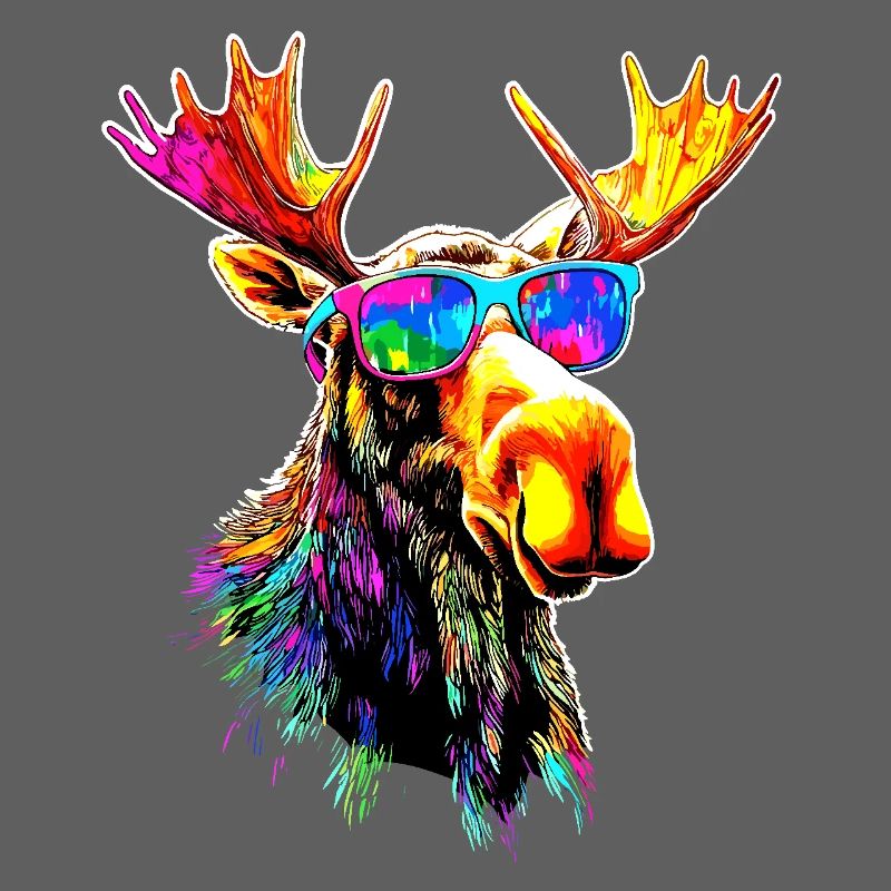 Elch Moose Elchbulle Geweih Hirsch Wilde Elche
