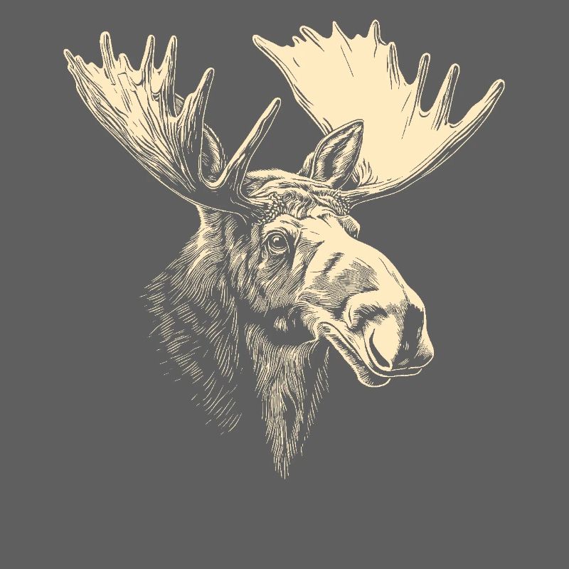 Elch Moose Elchbulle Geweih Hirsch Wilde Elche