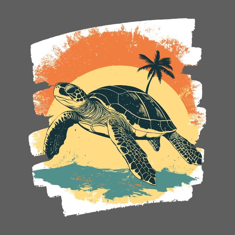 Tortue de mer rétro