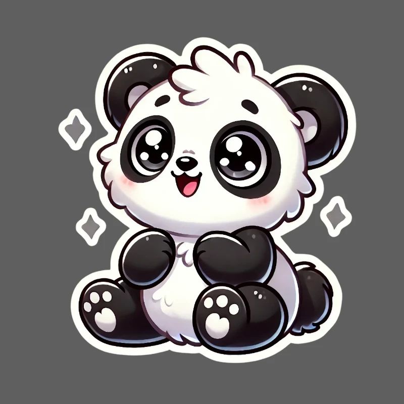 Fröhlicher Chibi-Panda