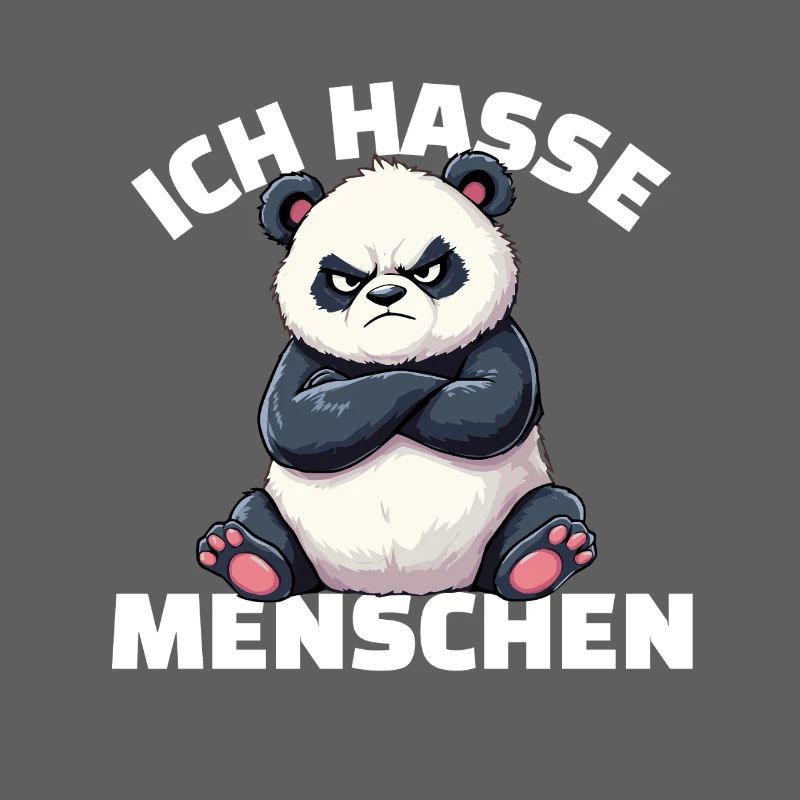 Griesgrämiger Panda hasst Menschen Design