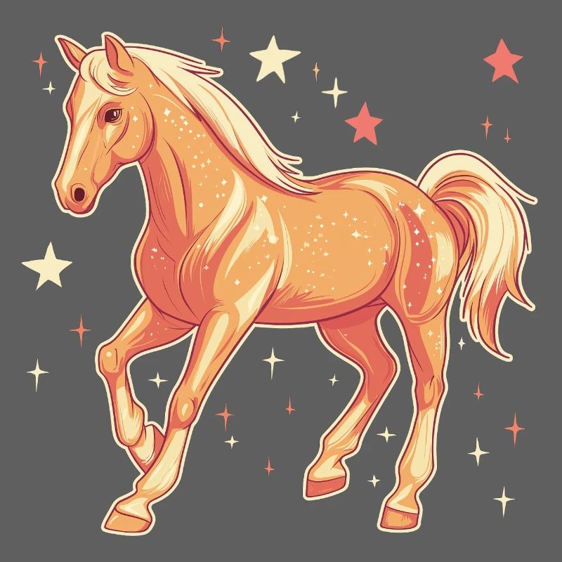 Pferd mit Sternen