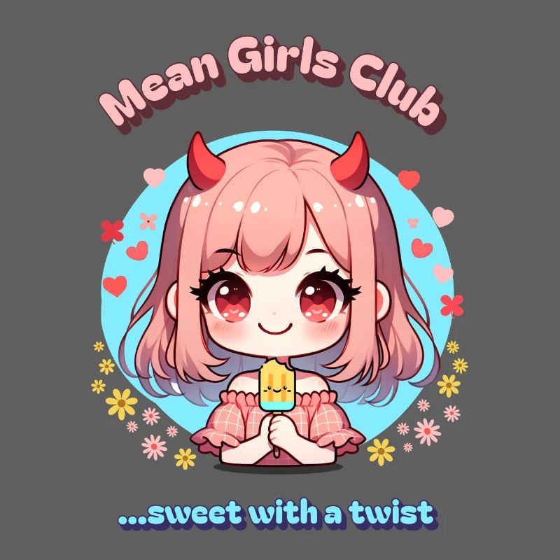 süßes Teufelchen gemeines Mädchen Kawaii Sommer