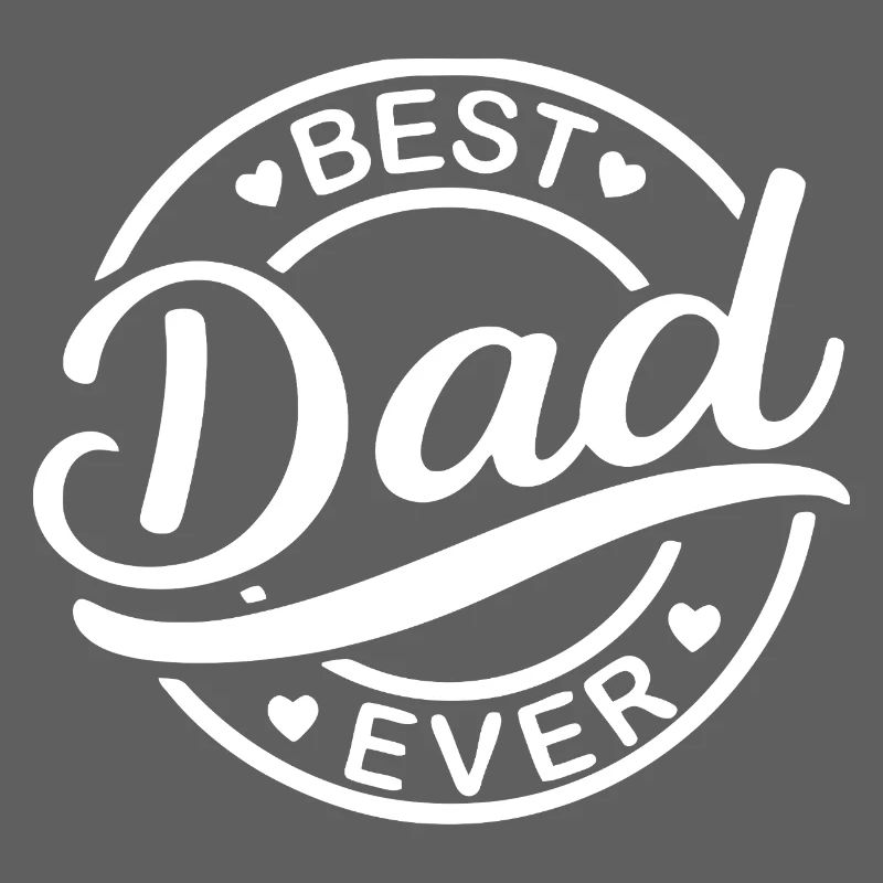 Best Dad Ever Badge Design