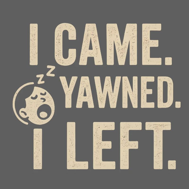 Sleepy Yawn Left Tee Design