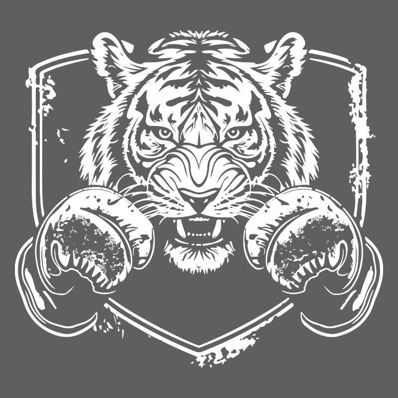 Tigre fort avec pose de combat