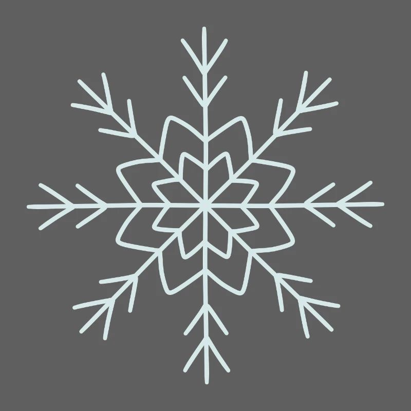Conception artistique complexe de ligne de flocon de neige