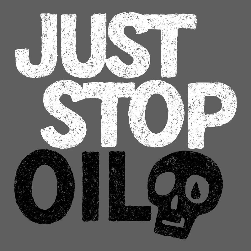 Bold 'Just Stop' Protest Graphic