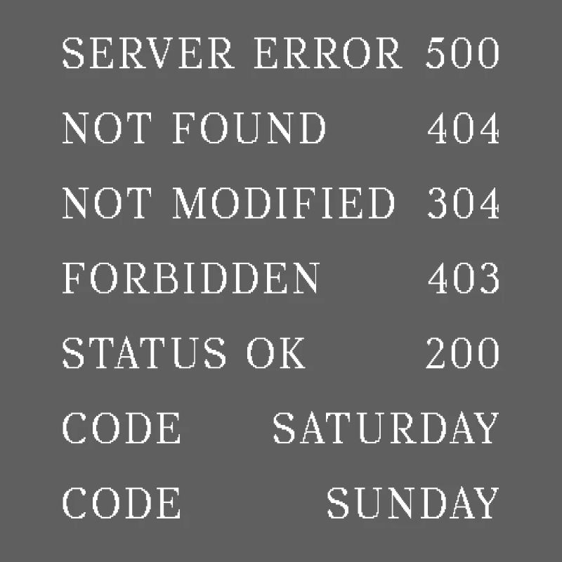 IT weekdays codes