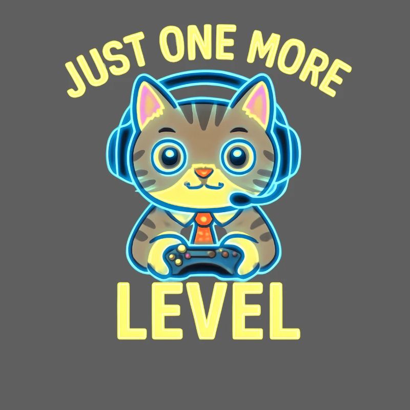  Gamer-Katze – Nur noch ein Level