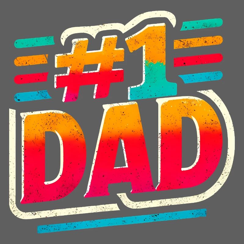 Nummer Eins Papa Regenbogengrafik, Väter