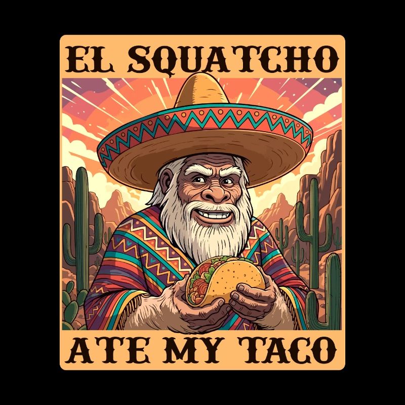 El Squatcho Ate My Taco Humor