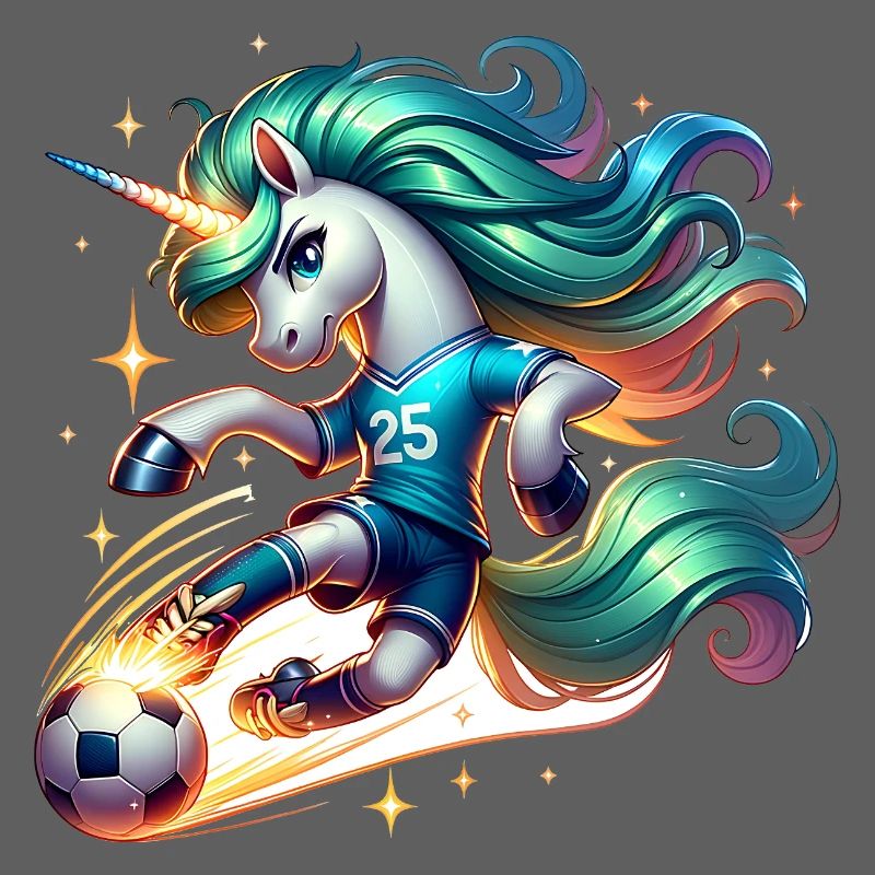 Unicorn Soccer Player 25 Magic Kick