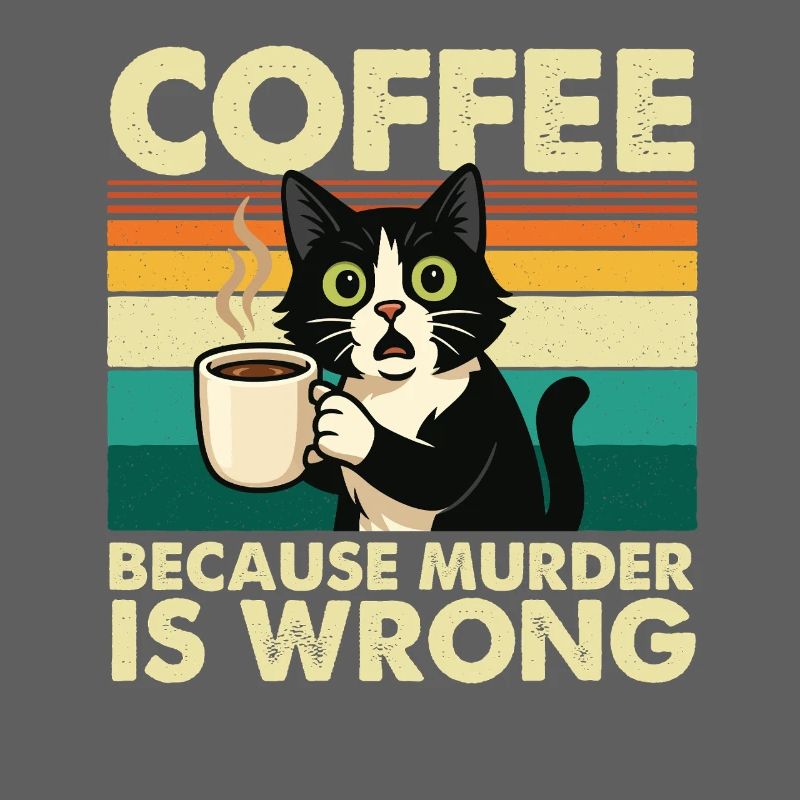 Coffee Because Murder Is Wrong Sarcastic
