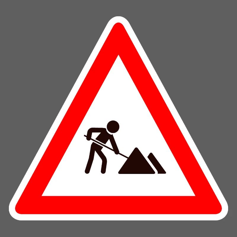 Road Work Ahead Warning Traffic Sign