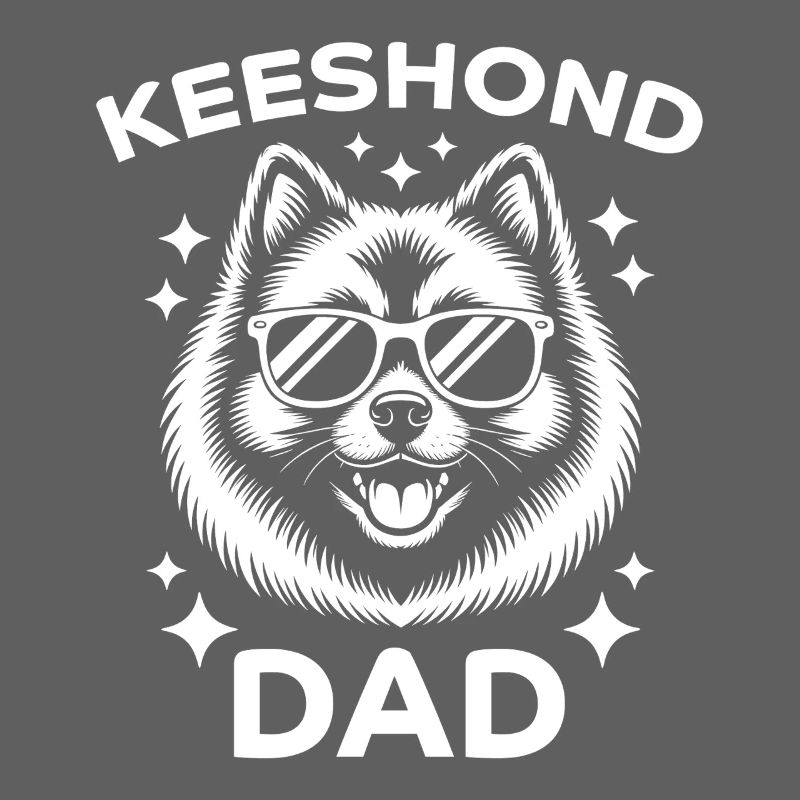 Keeshond Saying Dad Funny Keeshond Gift