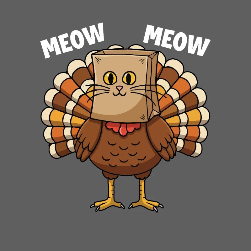 Truthahn Katze Thanksgiving Herbst Ernte