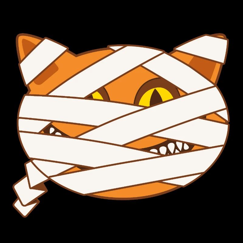 Cat Mummy Halloween Drawing Funny and Scary Comics