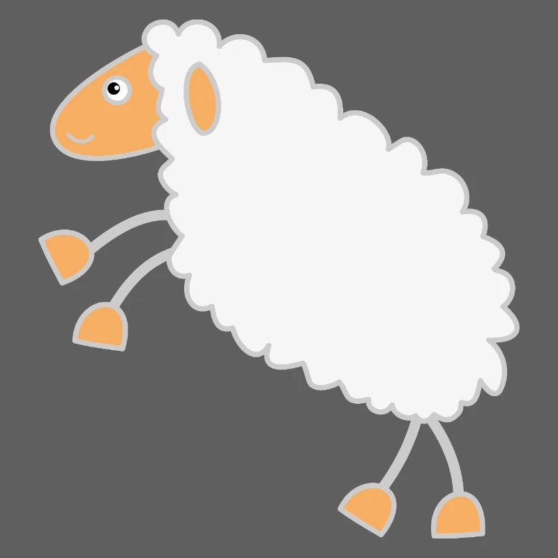 Flauschiges Schäflein Cartoon Design