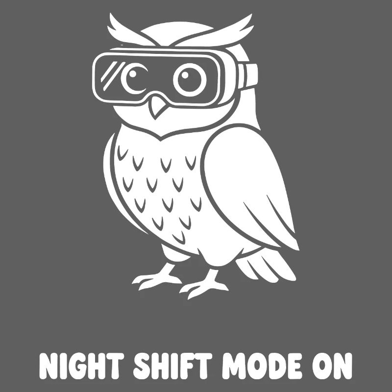 Nachtmodus Eule mit VR-Brille
