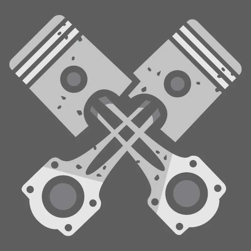Crossed Piston Gray Mechanic Design