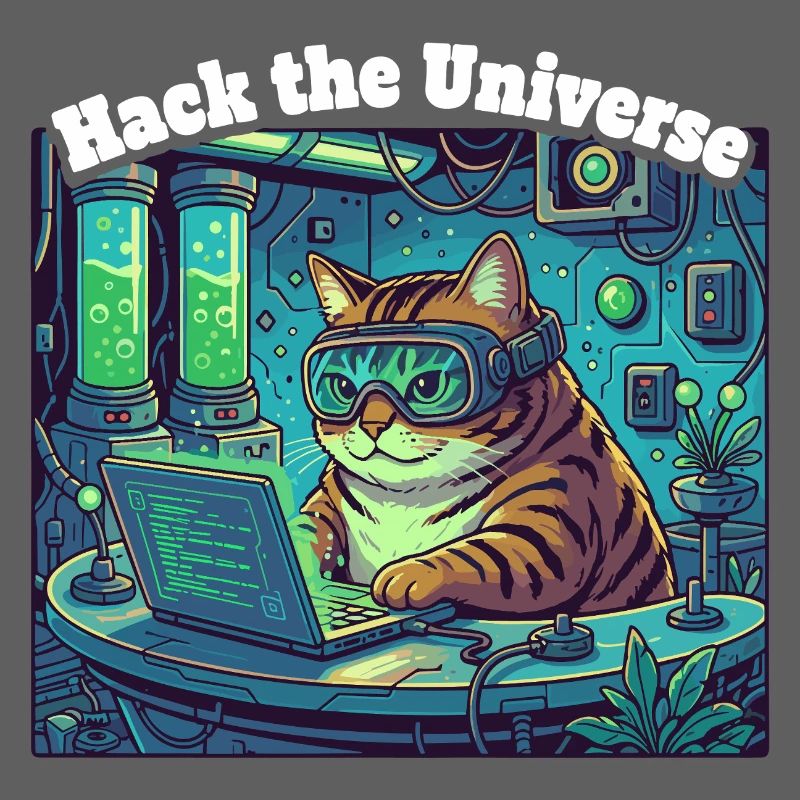 Chat hacker dans l’univers