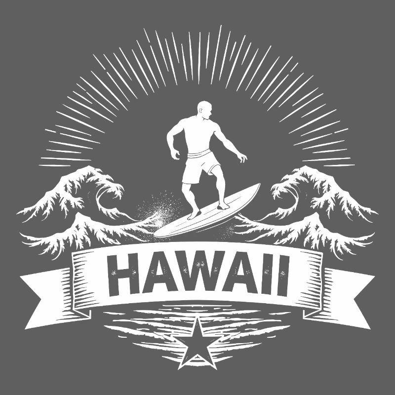 Hawaii Surfer Surfer on Pacific Wave