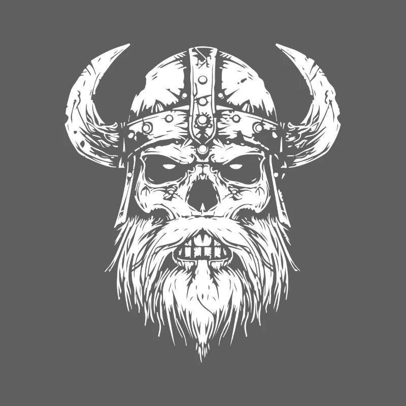 Viking Skull with Horns