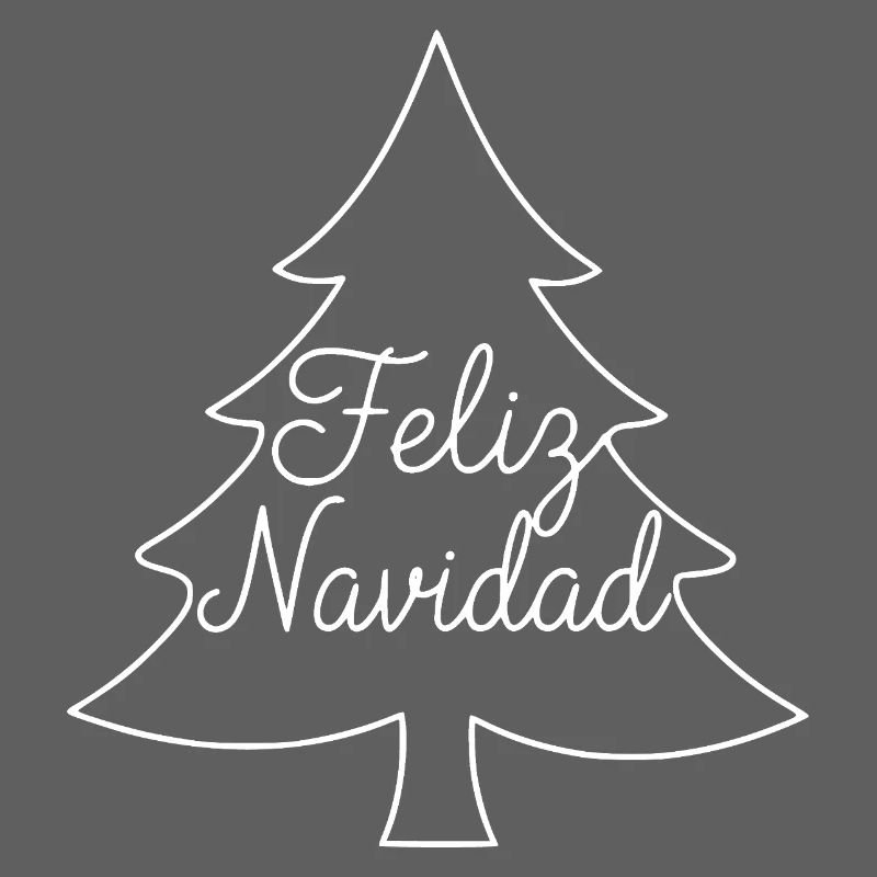 Conception du sapin de Noël Feliz Navidad