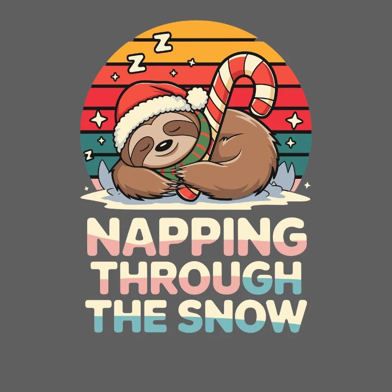 Napping Through The Snow Funny Sloth