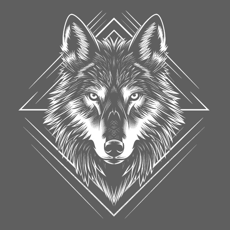 Minimalistischer Wolf im modernen Bold Grafikstil