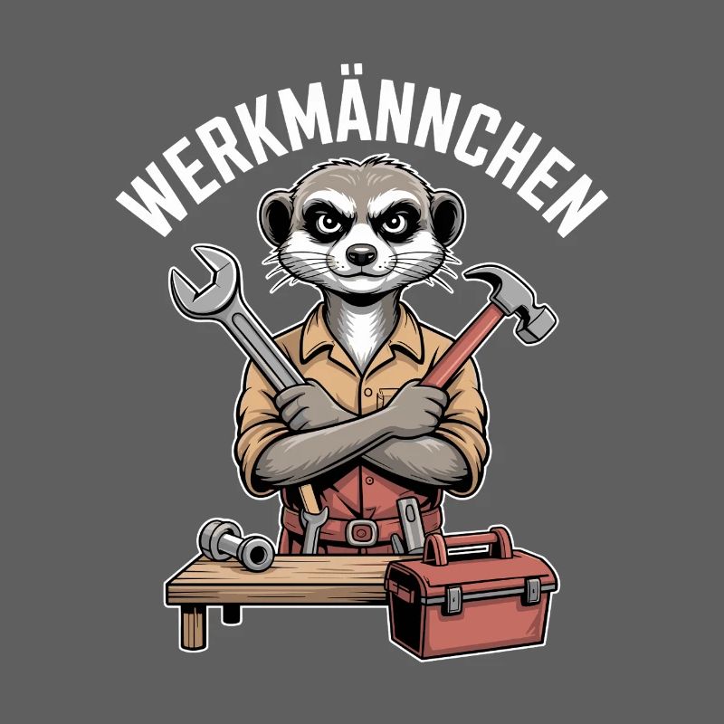 Erdmännchen Echter Heimwerker Mann Handwerker