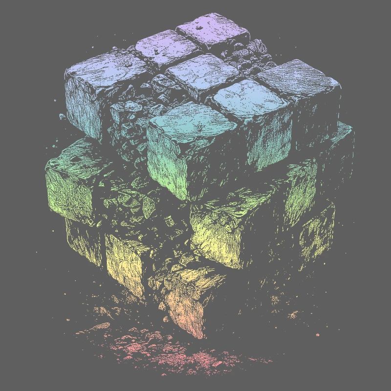 Cube Rainbow Colors